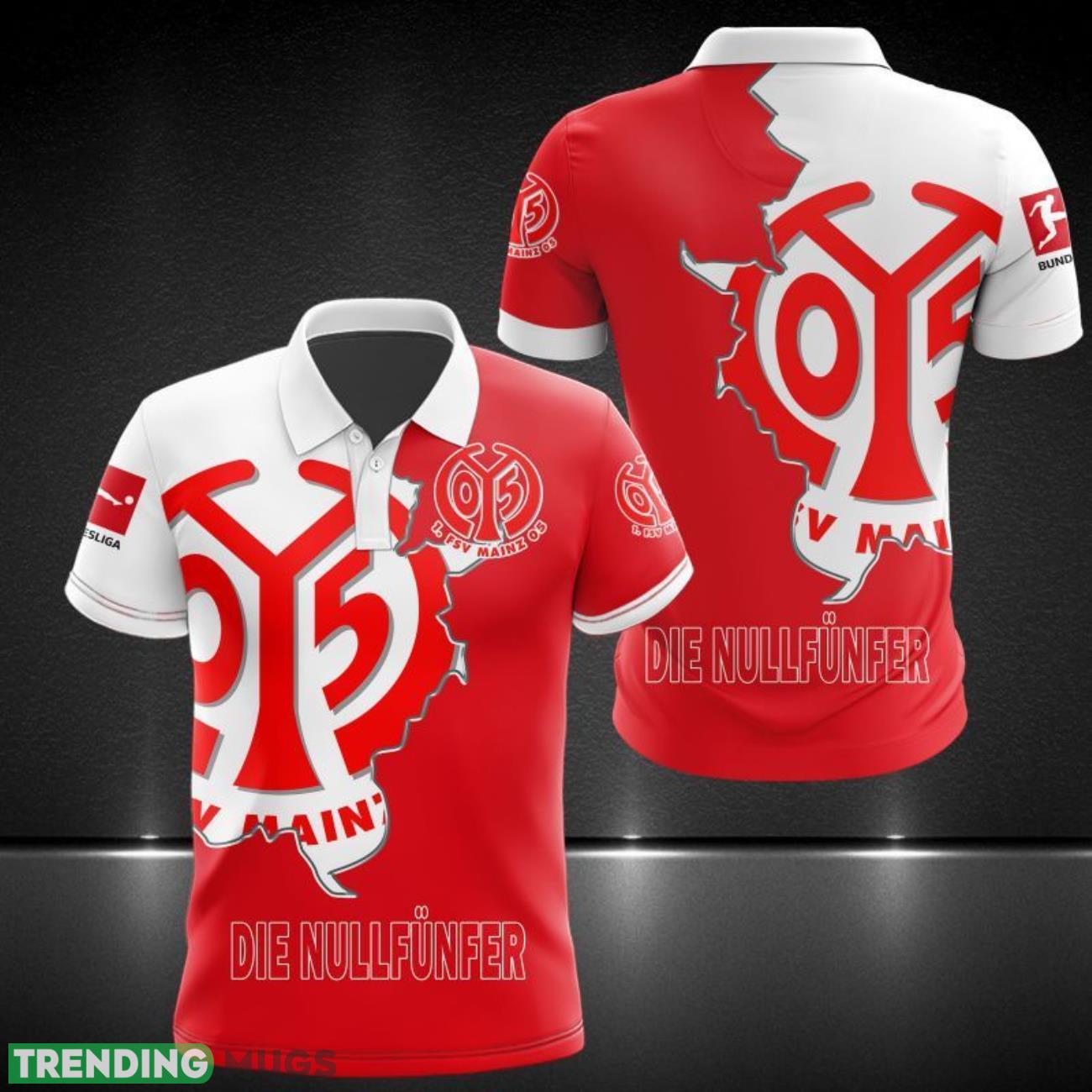 1. FSV Mainz 05 All Over printed 3D Polo Shirt Limited Design For Fans Product Photo 1 1. FSV Mainz 05 All Over printed 3D Polo Shirt Limited Design For Fans Product Photo 1