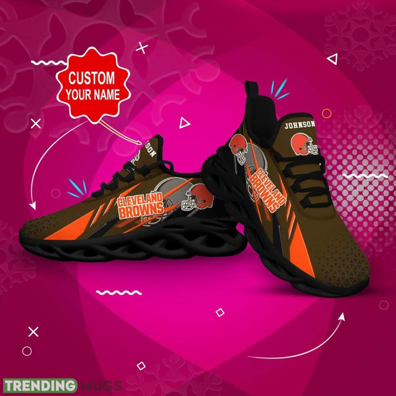 Cleveland Browns NFL Logo Sport Team Max Soul Shoes Custom Name Sneakers Hot Trending Personalized Gifts Max Soul Cleveland Browns NFL Logo Sport Team Max Soul Shoes Custom Name Sneakers Hot Trending Personalized Gifts Max Soul