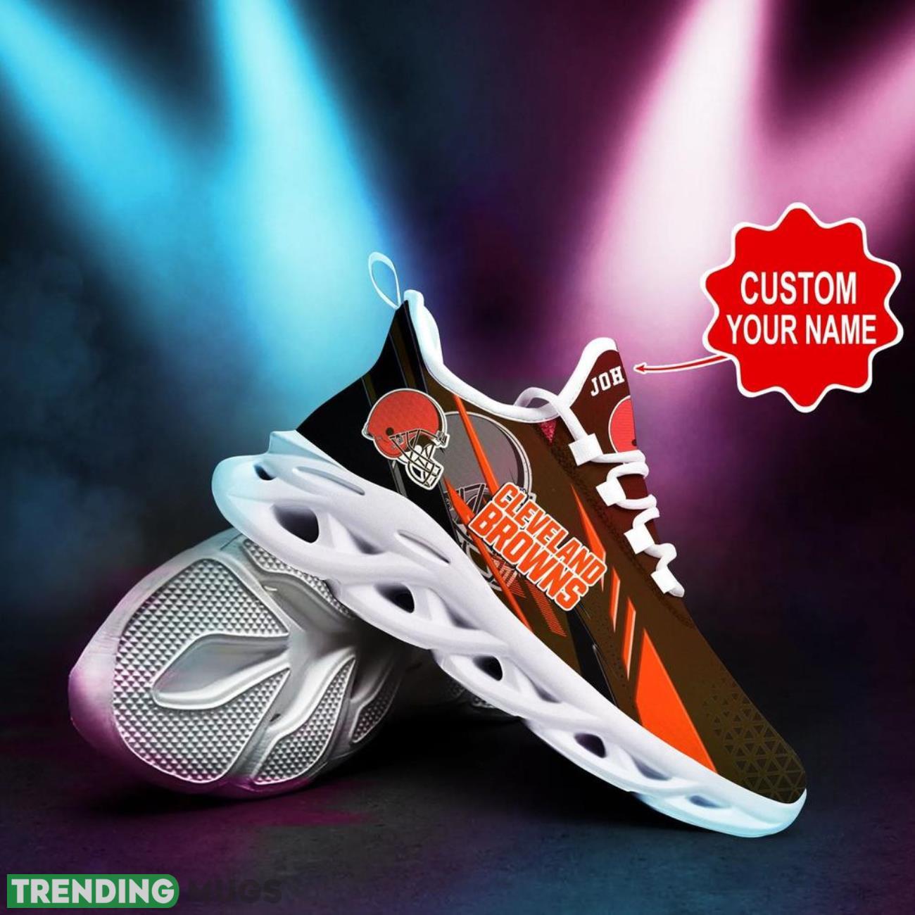 Cleveland Browns NFL Logo Sport Team Max Soul Shoes Custom Name Sneakers Hot Trending Personalized Gifts Max Soul Cleveland Browns NFL Logo Sport Team Max Soul Shoes Custom Name Sneakers Hot Trending Personalized Gifts Max Soul