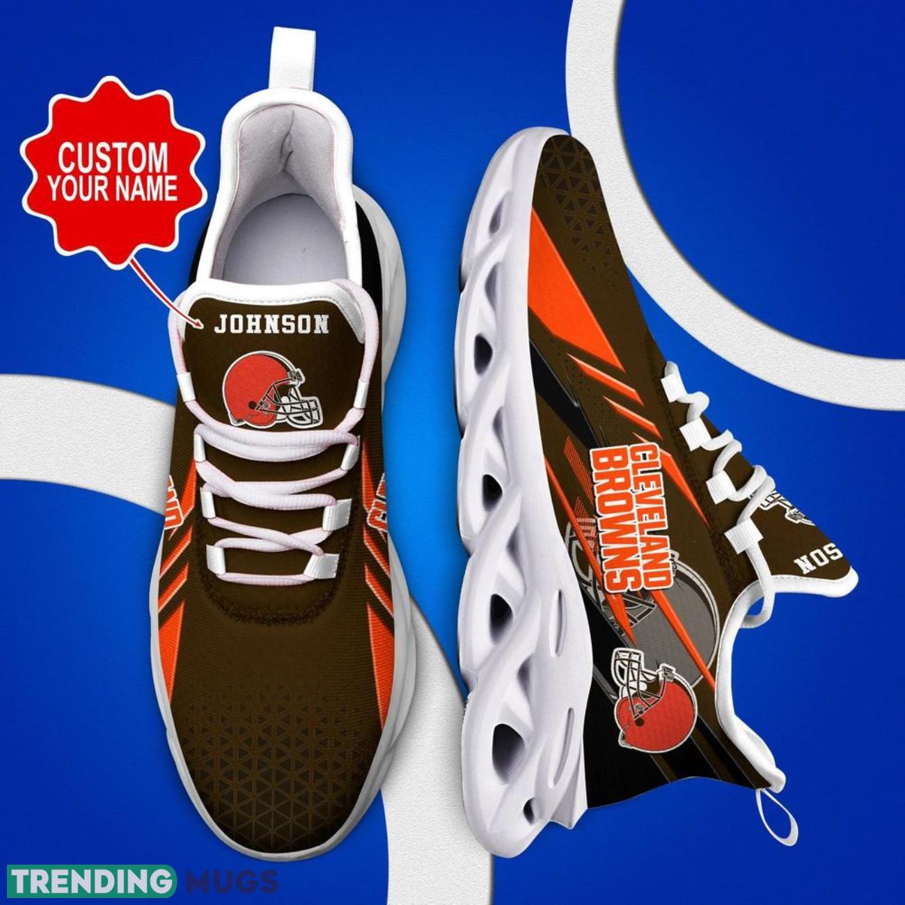 Cleveland Browns NFL Logo Sport Team Max Soul Shoes Custom Name Sneakers Hot Trending Personalized Gifts Max Soul Cleveland Browns NFL Logo Sport Team Max Soul Shoes Custom Name Sneakers Hot Trending Personalized Gifts Max Soul