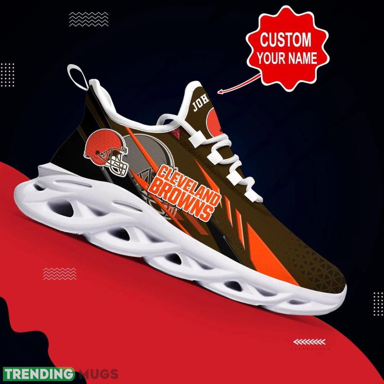 Cleveland Browns NFL Logo Sport Team Max Soul Shoes Custom Name Sneakers Hot Trending Personalized Gifts Max Soul Cleveland Browns NFL Logo Sport Team Max Soul Shoes Custom Name Sneakers Hot Trending Personalized Gifts Max Soul