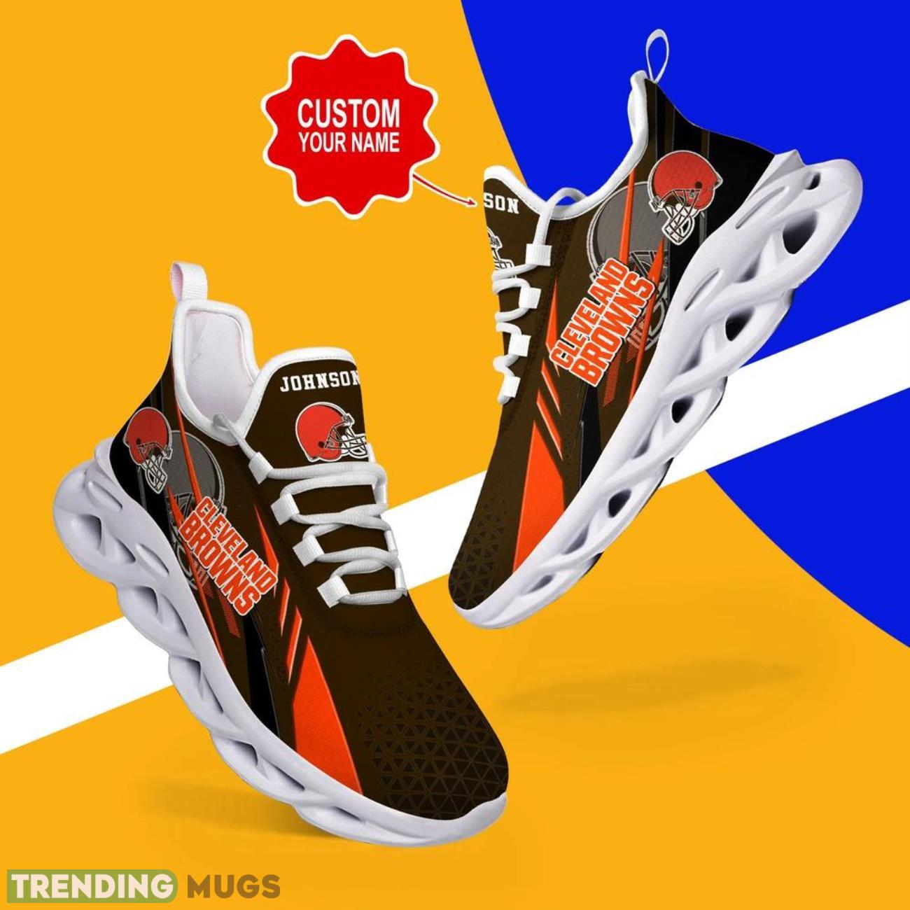 Cleveland Browns NFL Logo Sport Team Max Soul Shoes Custom Name Sneakers Hot Trending Personalized Gifts Max Soul Cleveland Browns NFL Logo Sport Team Max Soul Shoes Custom Name Sneakers Hot Trending Personalized Gifts Max Soul