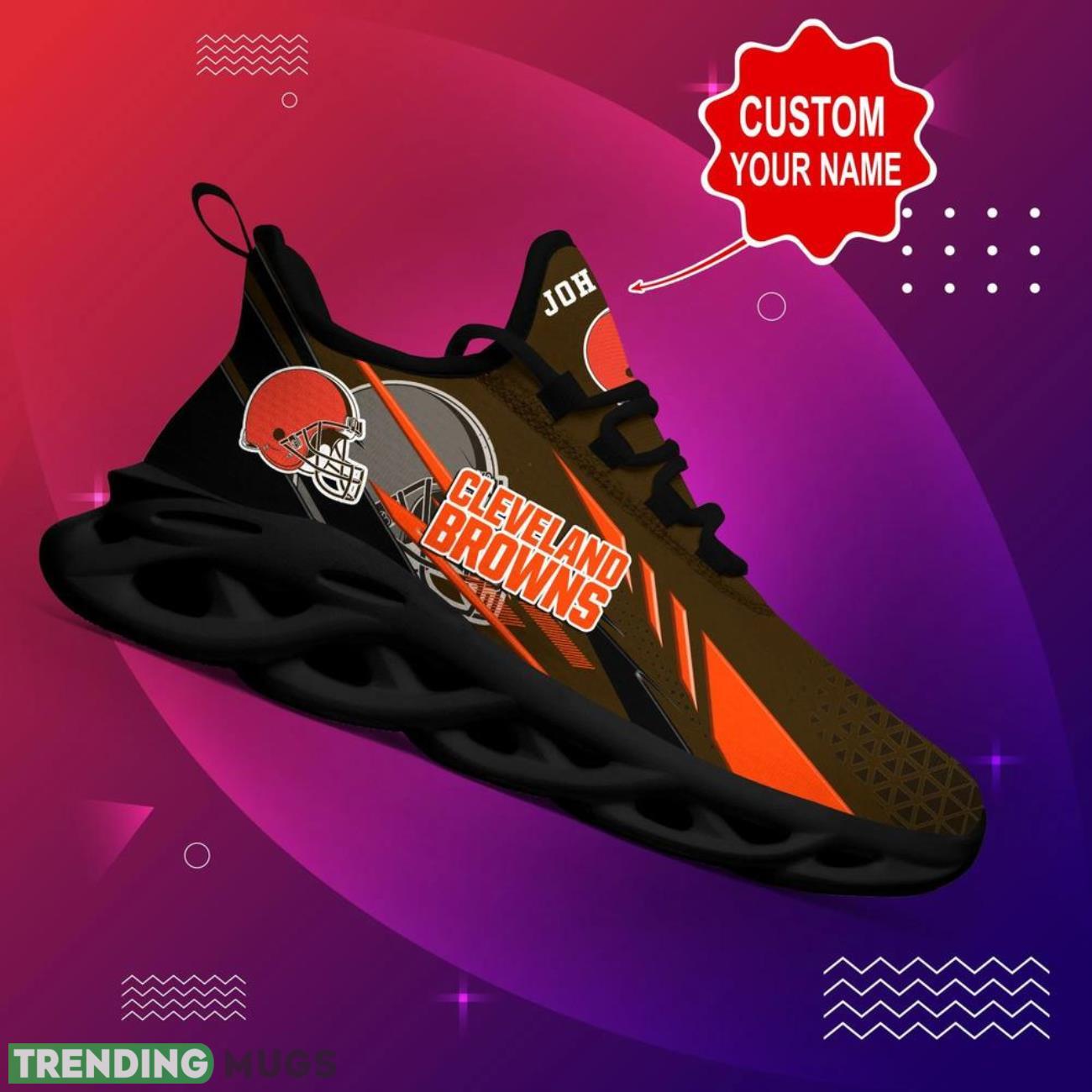 Cleveland Browns NFL Logo Sport Team Max Soul Shoes Custom Name Sneakers Hot Trending Personalized Gifts Max Soul Cleveland Browns NFL Logo Sport Team Max Soul Shoes Custom Name Sneakers Hot Trending Personalized Gifts Max Soul