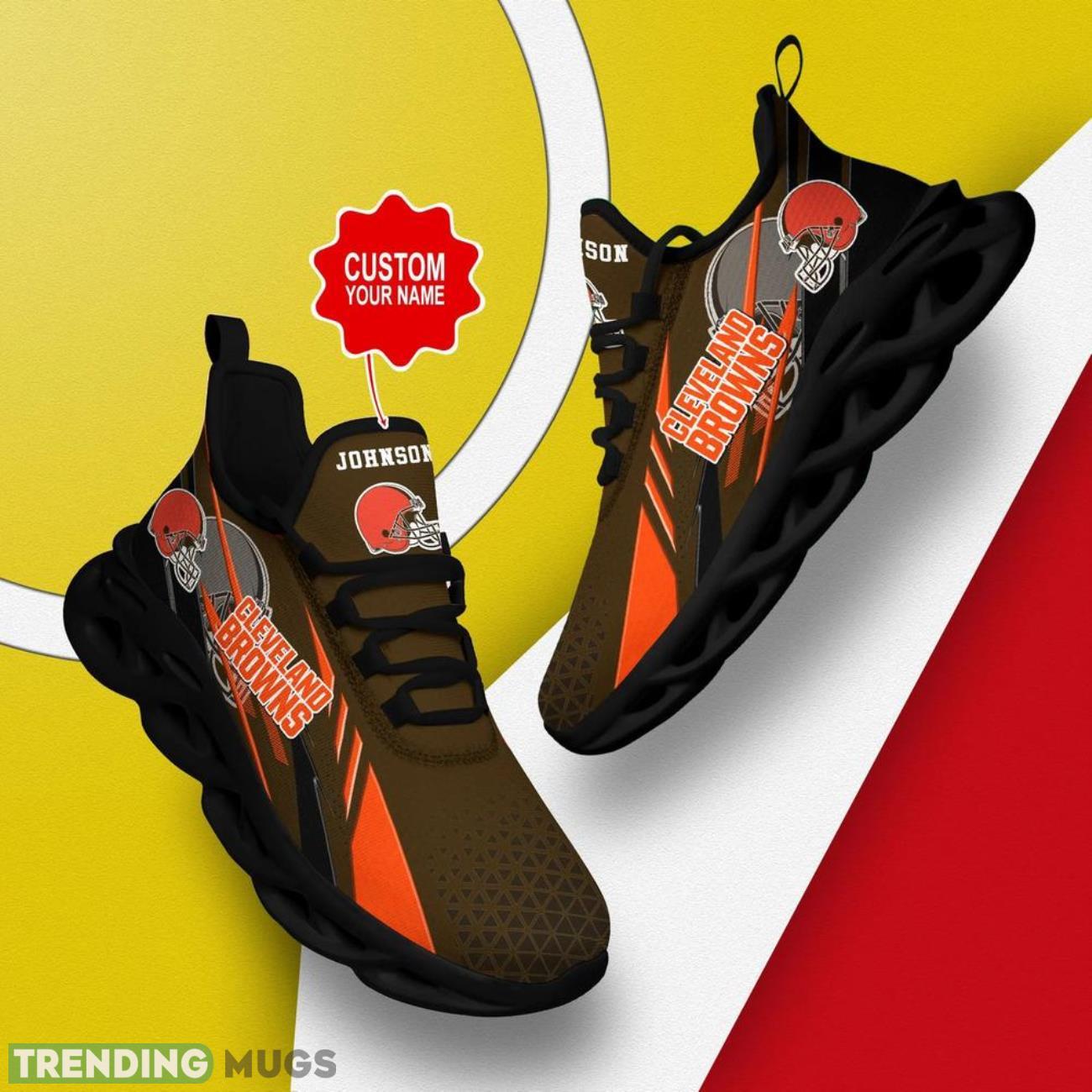 Cleveland Browns NFL Logo Sport Team Max Soul Shoes Custom Name Sneakers Hot Trending Personalized Gifts Max Soul Cleveland Browns NFL Logo Sport Team Max Soul Shoes Custom Name Sneakers Hot Trending Personalized Gifts Max Soul