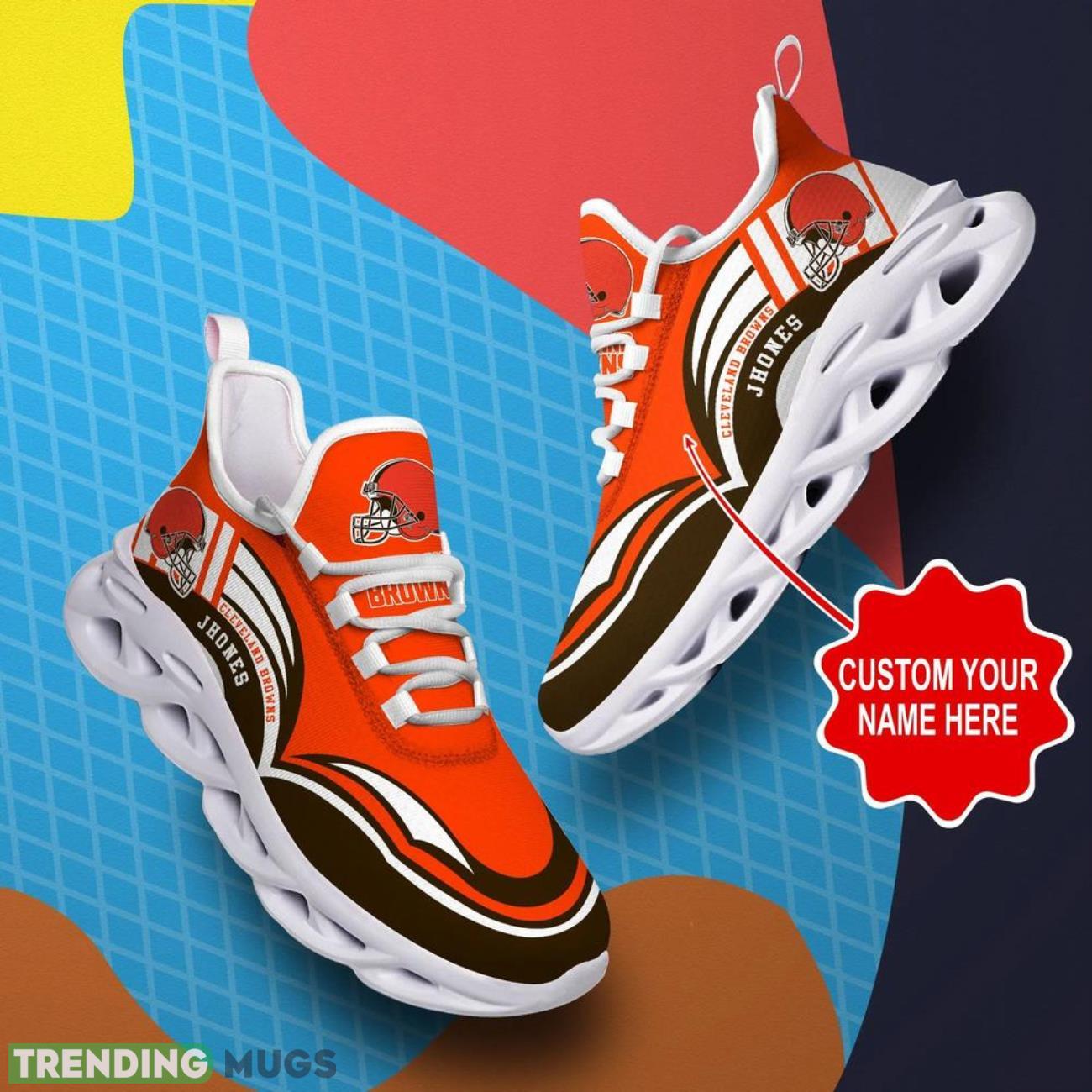 Cleveland Browns NFL Max Soul Shoes Custom Name Sneakers Hot Trending Shoes Max Soul Cleveland Browns NFL Max Soul Shoes Custom Name Sneakers Hot Trending Shoes Max Soul