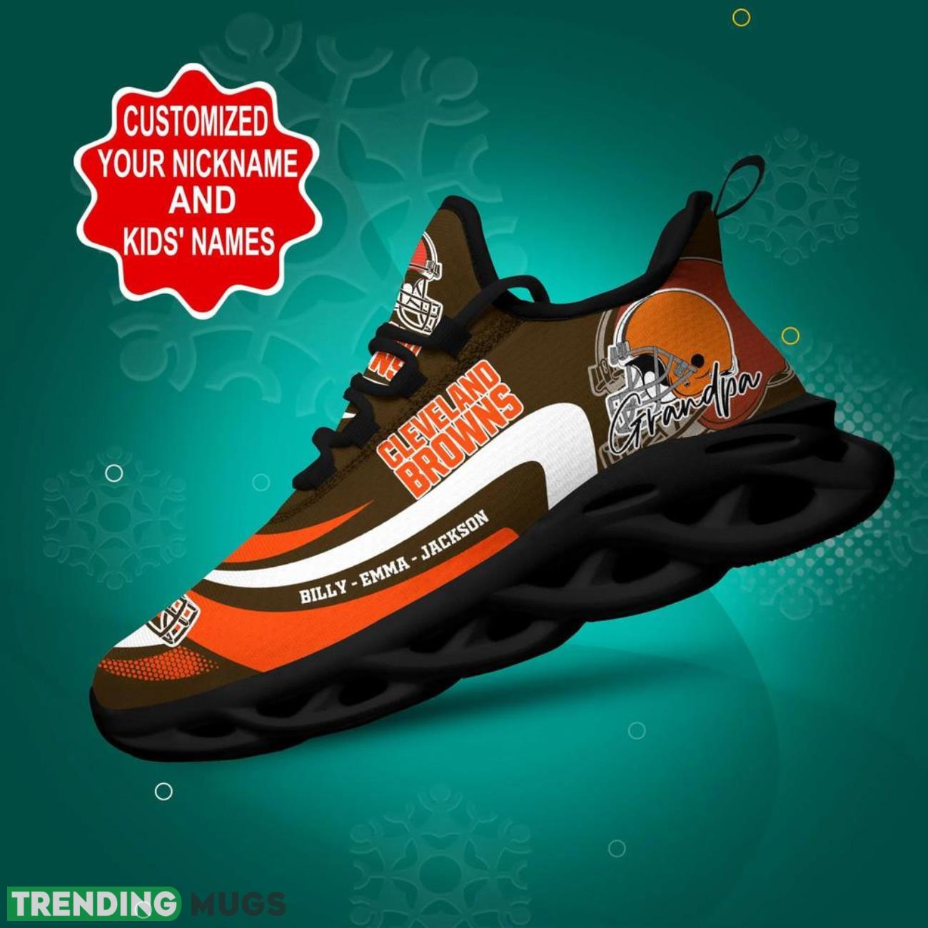 Cleveland Browns NFL Max Soul Shoes Personalized Name Gifts Trending Running Shoes Max Soul Cleveland Browns NFL Max Soul Shoes Personalized Name Gifts Trending Running Shoes Max Soul