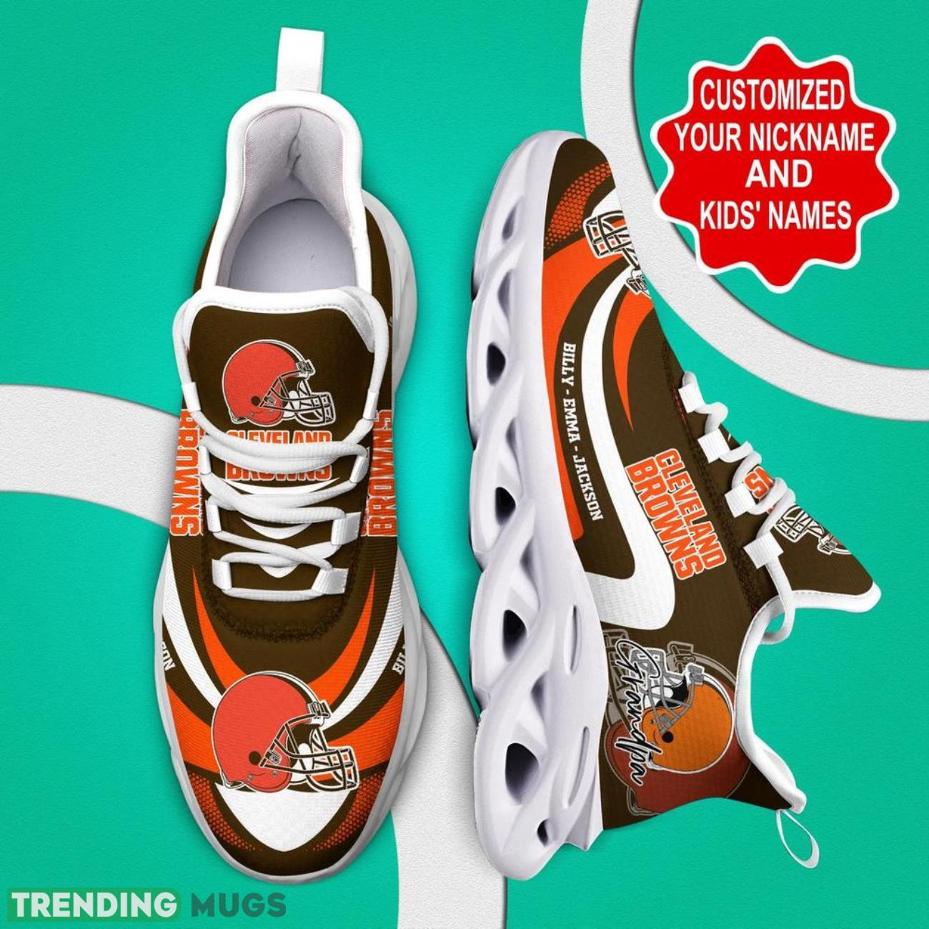 Cleveland Browns NFL Max Soul Shoes Personalized Name Gifts Trending Running Shoes Max Soul Cleveland Browns NFL Max Soul Shoes Personalized Name Gifts Trending Running Shoes Max Soul