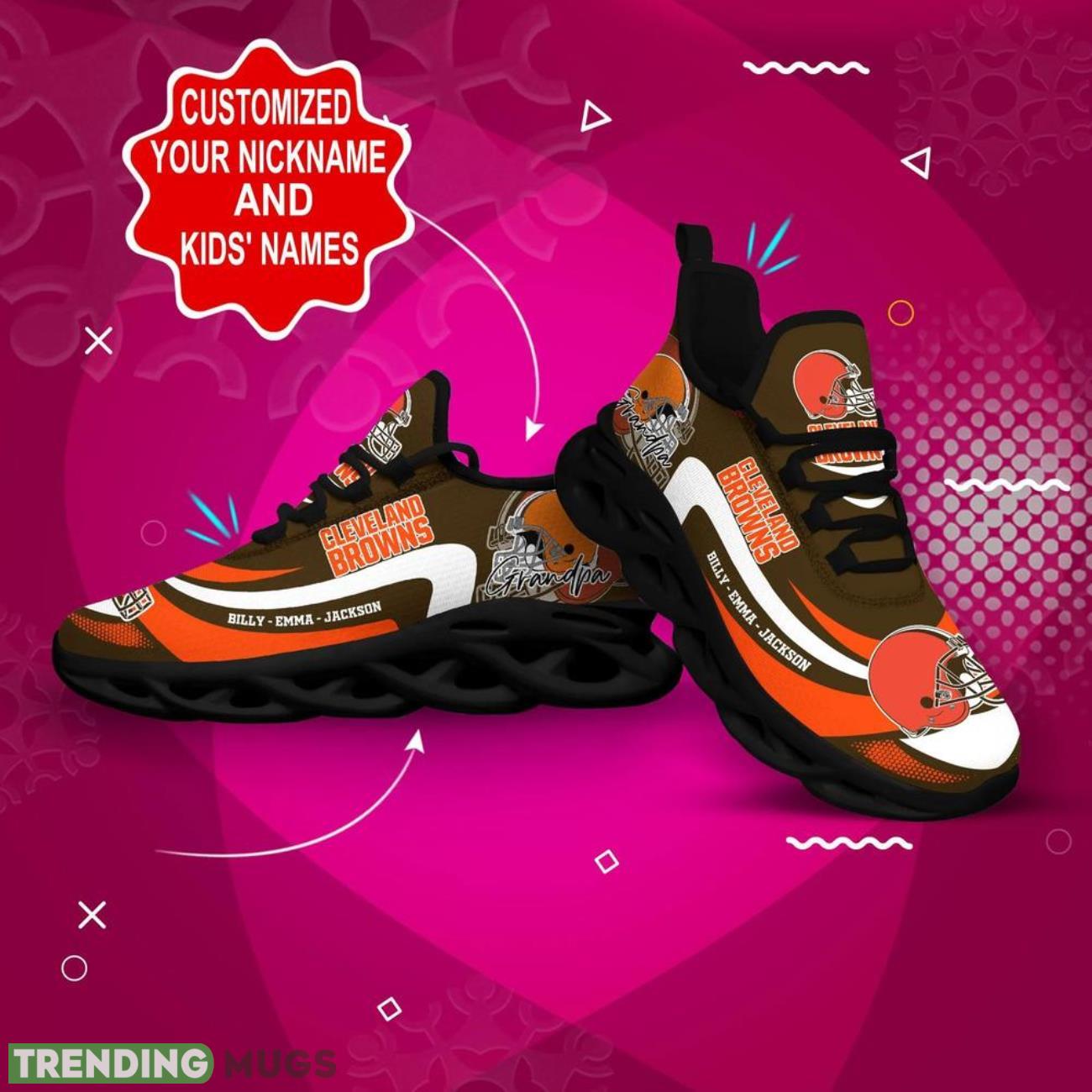Cleveland Browns NFL Max Soul Shoes Personalized Name Gifts Trending Running Shoes Max Soul Cleveland Browns NFL Max Soul Shoes Personalized Name Gifts Trending Running Shoes Max Soul