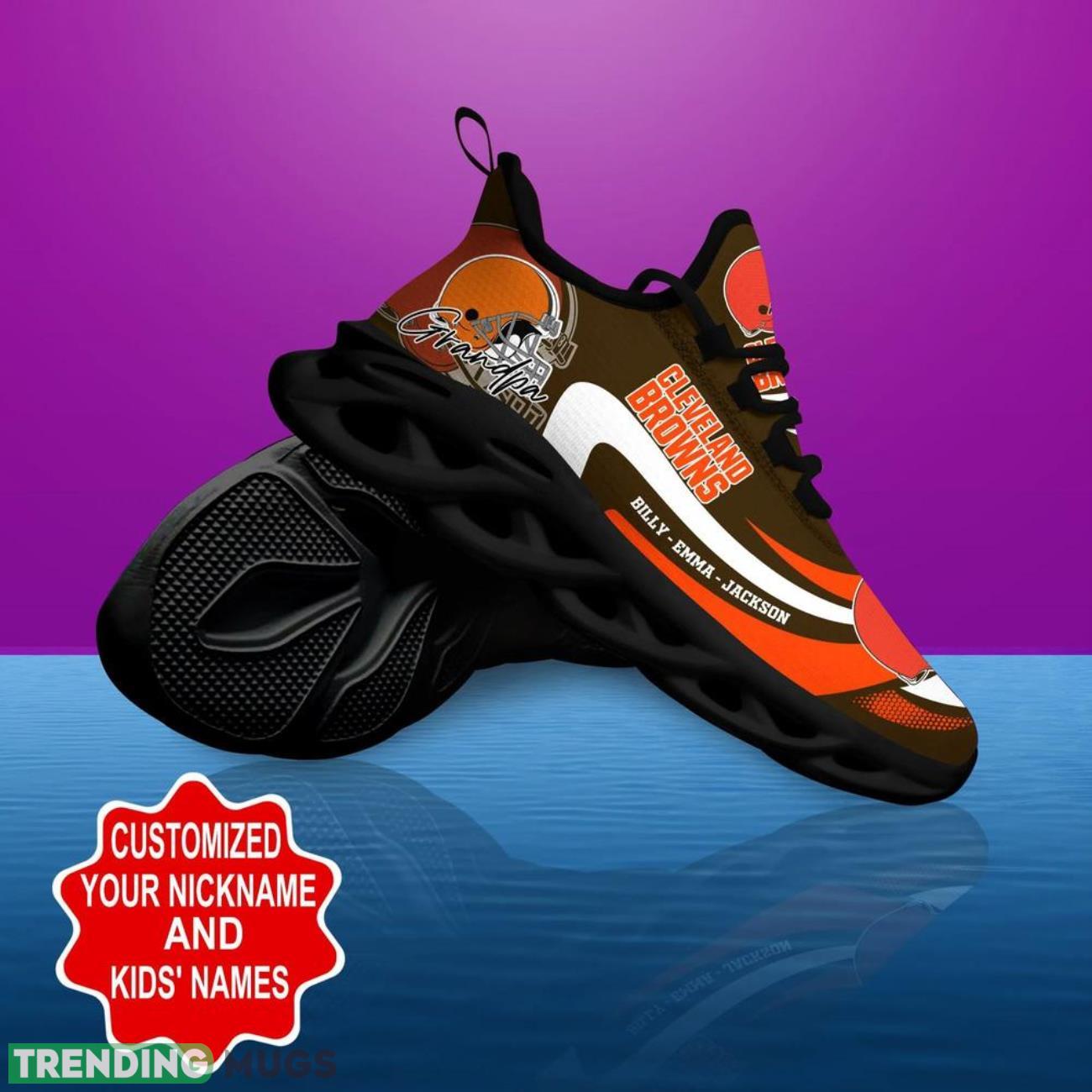 Cleveland Browns NFL Max Soul Shoes Personalized Name Gifts Trending Running Shoes Max Soul Cleveland Browns NFL Max Soul Shoes Personalized Name Gifts Trending Running Shoes Max Soul