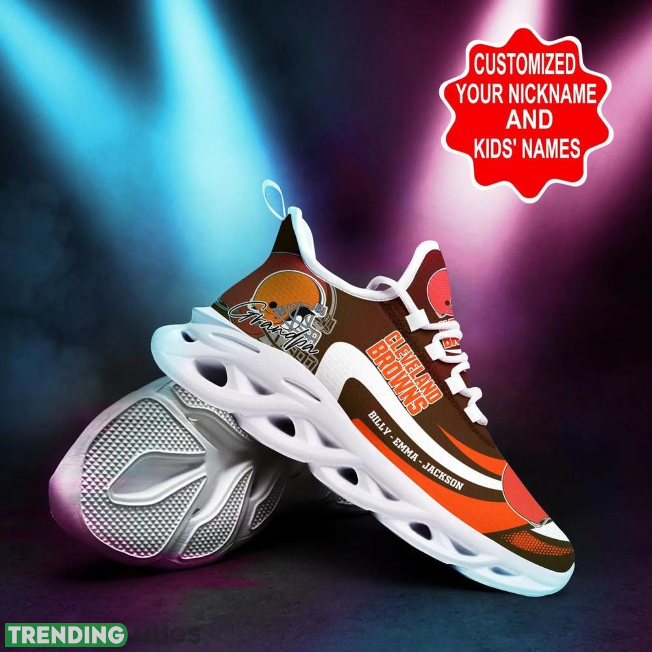 Cleveland Browns NFL Max Soul Shoes Personalized Name Gifts Trending Running Shoes Max Soul Cleveland Browns NFL Max Soul Shoes Personalized Name Gifts Trending Running Shoes Max Soul