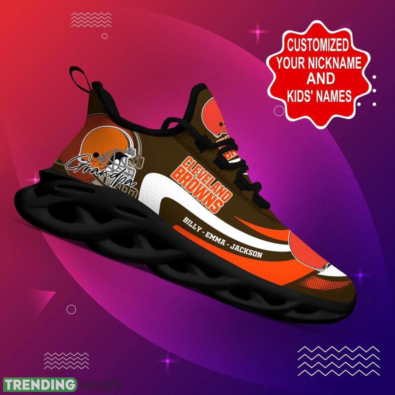 Cleveland Browns NFL Max Soul Shoes Personalized Name Gifts Trending Running Shoes Max Soul Cleveland Browns NFL Max Soul Shoes Personalized Name Gifts Trending Running Shoes Max Soul