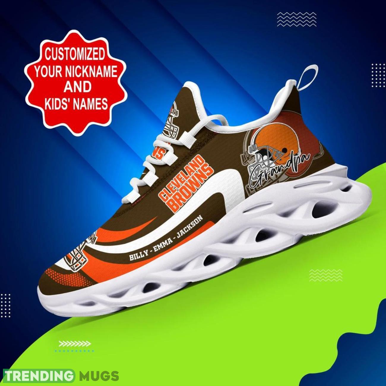 Cleveland Browns NFL Max Soul Shoes Personalized Name Gifts Trending Running Shoes Max Soul Cleveland Browns NFL Max Soul Shoes Personalized Name Gifts Trending Running Shoes Max Soul
