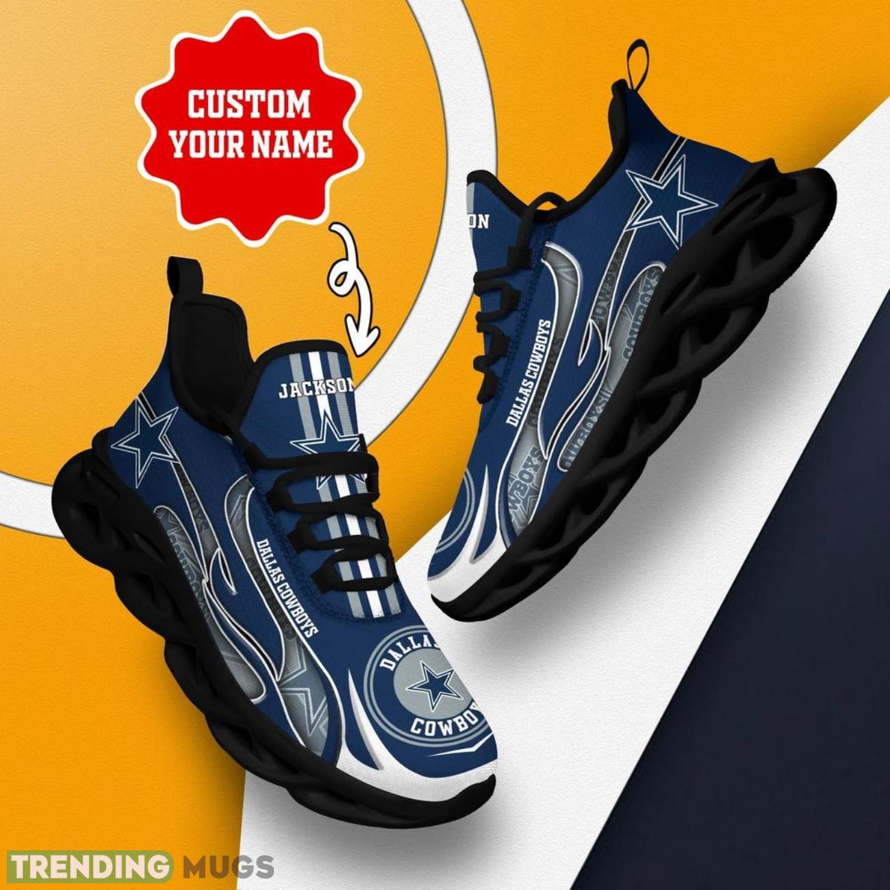 Dallas Cowboys NFL Logo Sport Team Max Soul Shoes Custom Name Sneakers Hot Trending Personalized Gifts Max Soul Dallas Cowboys NFL Logo Sport Team Max Soul Shoes Custom Name Sneakers Hot Trending Personalized Gifts Max Soul