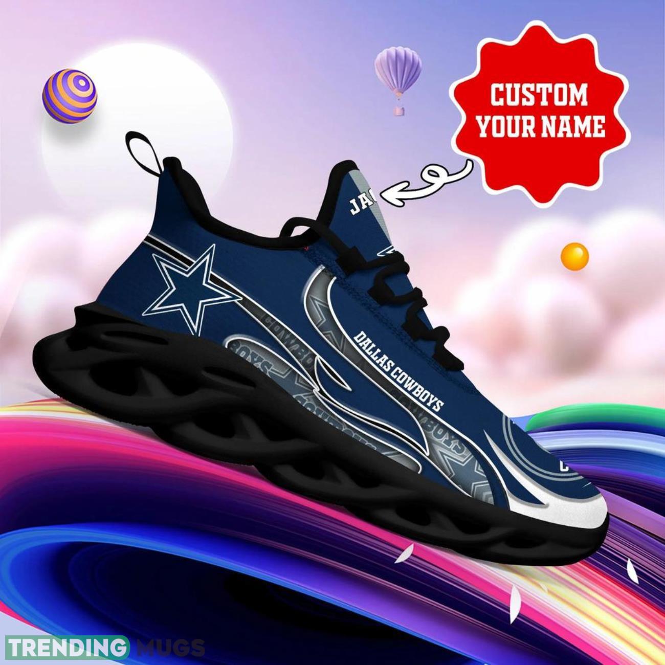 Dallas Cowboys NFL Logo Sport Team Max Soul Shoes Custom Name Sneakers Hot Trending Personalized Gifts Max Soul Dallas Cowboys NFL Logo Sport Team Max Soul Shoes Custom Name Sneakers Hot Trending Personalized Gifts Max Soul