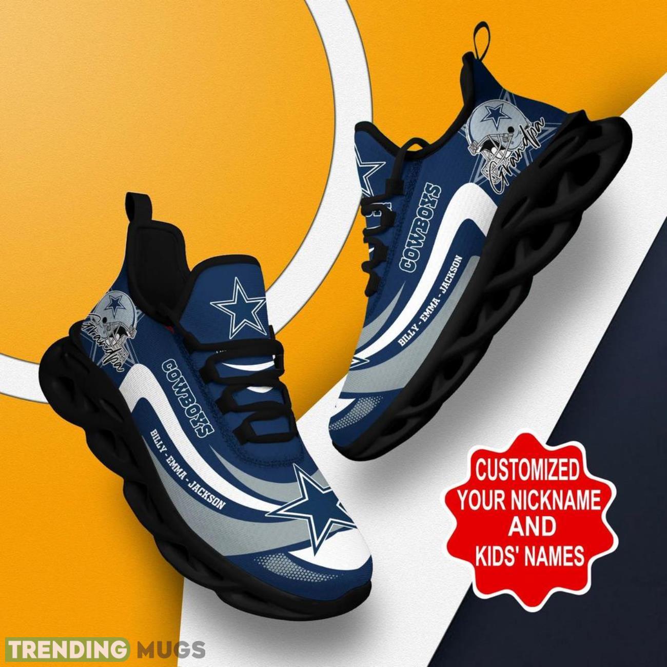 Dallas Cowboys NFL Max Soul Shoes Custom Name Sneakers Gifts Footall Men Women Shoes Product Photo 1