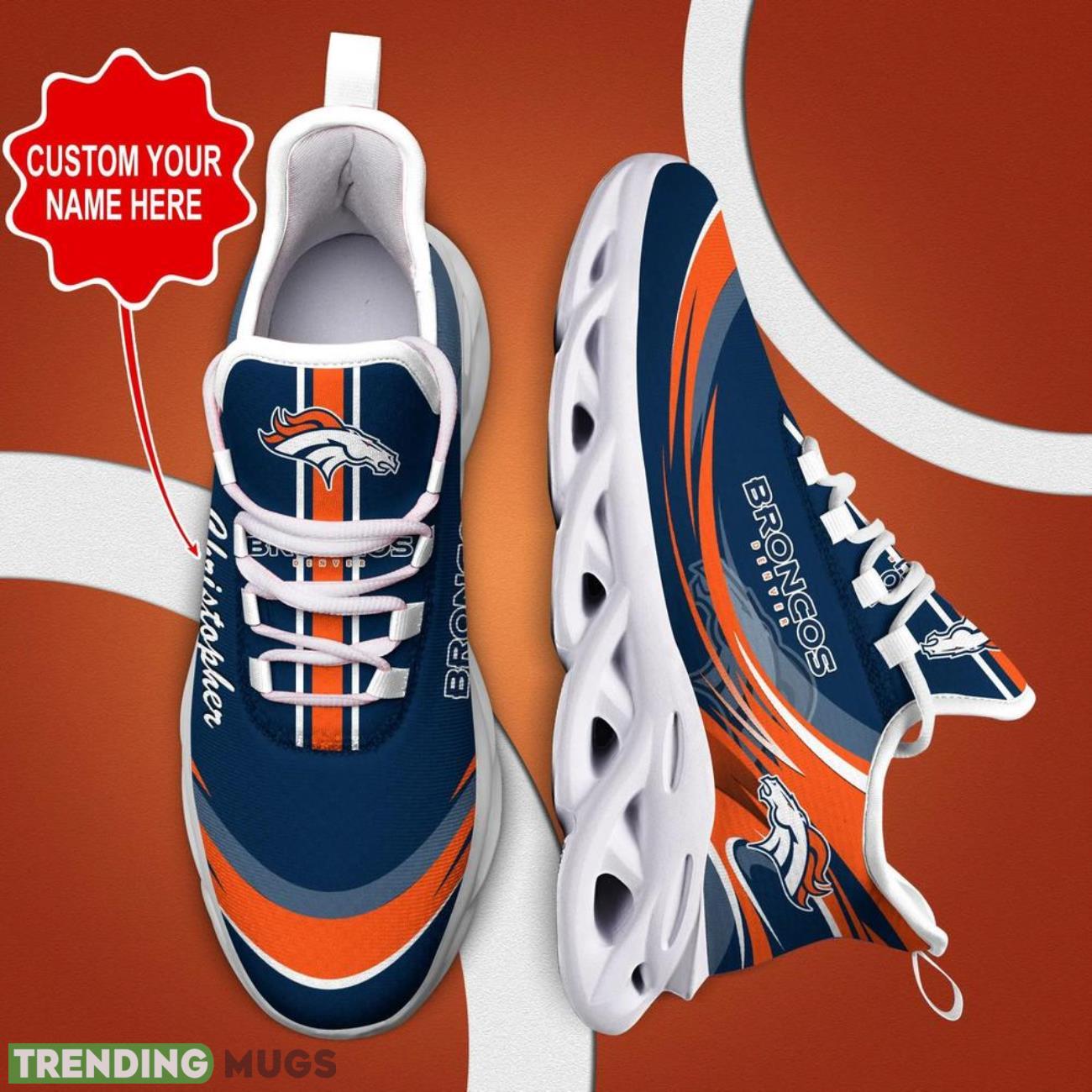 Denver Broncos NFL Logo Sport Team Max Soul Shoes Custom Name Sneakers Hot Trending Sneakers Max Soul Denver Broncos NFL Logo Sport Team Max Soul Shoes Custom Name Sneakers Hot Trending Sneakers Max Soul