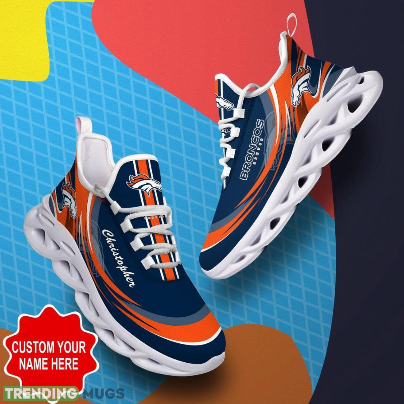 Denver Broncos NFL Logo Sport Team Max Soul Shoes Custom Name Sneakers Hot Trending Sneakers Max Soul Denver Broncos NFL Logo Sport Team Max Soul Shoes Custom Name Sneakers Hot Trending Sneakers Max Soul