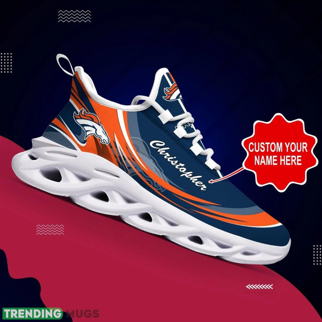 Denver Broncos NFL Logo Sport Team Max Soul Shoes Custom Name Sneakers Hot Trending Sneakers Product Photo 1 Denver Broncos NFL Logo Sport Team Max Soul Shoes Custom Name Sneakers Hot Trending Sneakers Product Photo 1