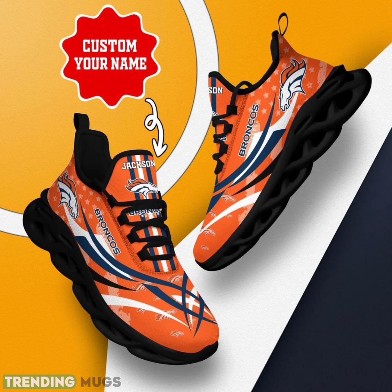 Denver Broncos NFL Logo Sport Team Max Soul Shoes Custom Name Sneakers Hot Trending Ultra Shoes Max Soul Denver Broncos NFL Logo Sport Team Max Soul Shoes Custom Name Sneakers Hot Trending Ultra Shoes Max Soul