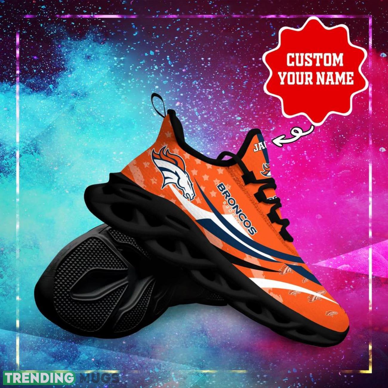 Denver Broncos NFL Logo Sport Team Max Soul Shoes Custom Name Sneakers Hot Trending Ultra Shoes Max Soul Denver Broncos NFL Logo Sport Team Max Soul Shoes Custom Name Sneakers Hot Trending Ultra Shoes Max Soul
