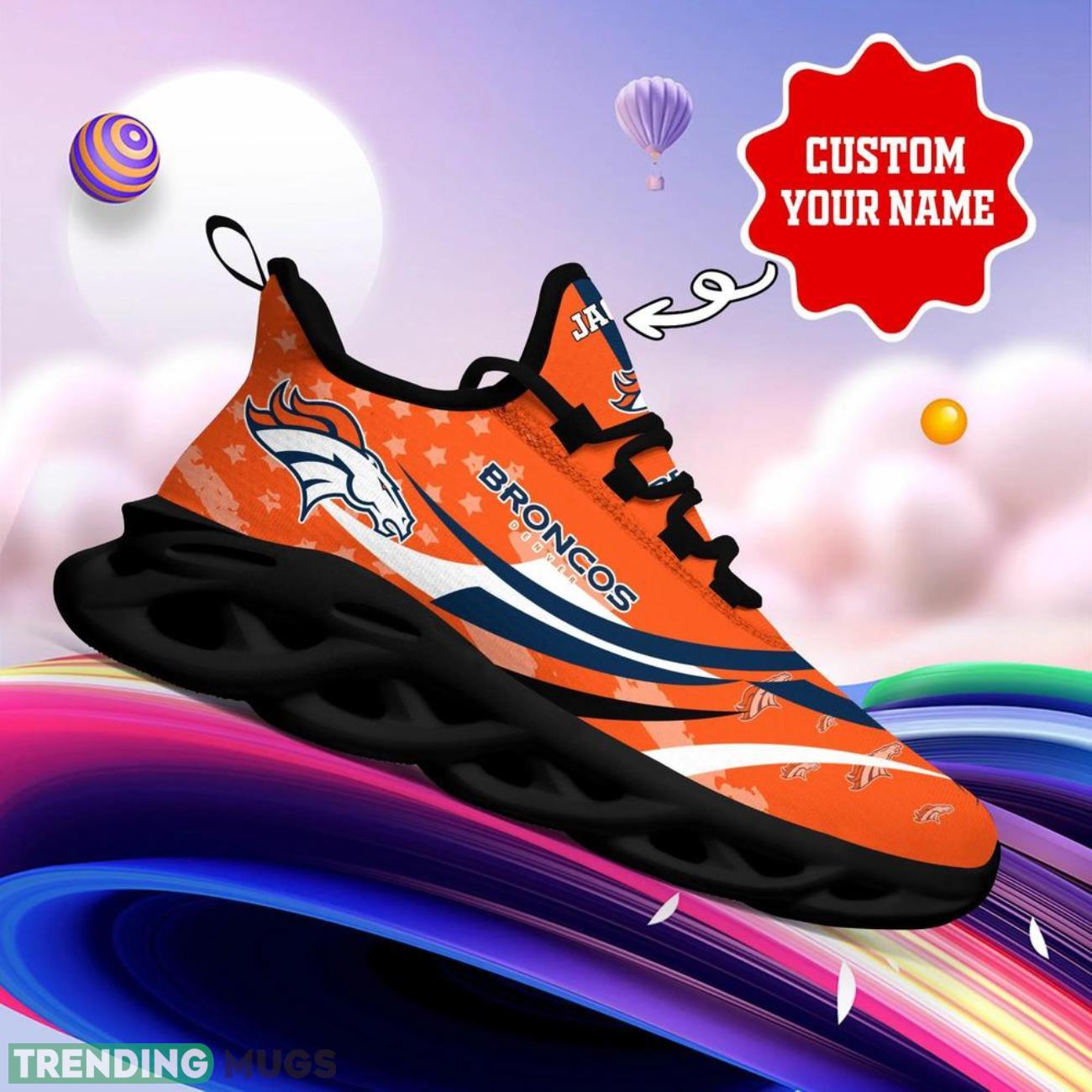 Denver Broncos NFL Logo Sport Team Max Soul Shoes Custom Name Sneakers Hot Trending Ultra Shoes Max Soul Denver Broncos NFL Logo Sport Team Max Soul Shoes Custom Name Sneakers Hot Trending Ultra Shoes Max Soul