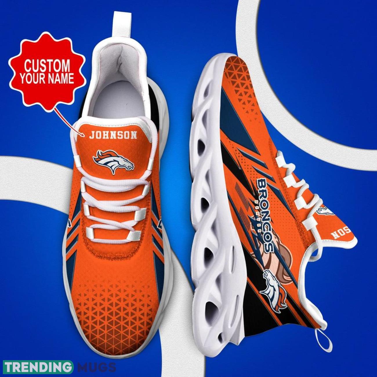 Denver Broncos NFL Max Soul Shoes Custom Name Sneakers Gifts Footall Men Women Shoes Max Soul Denver Broncos NFL Max Soul Shoes Custom Name Sneakers Gifts Footall Men Women Shoes Max Soul