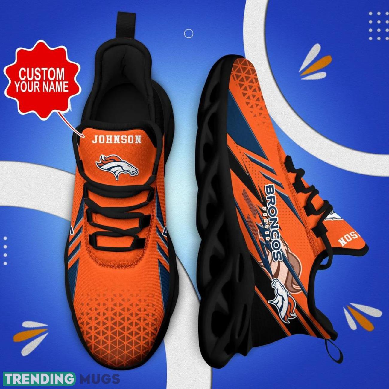 Denver Broncos NFL Max Soul Shoes Custom Name Sneakers Gifts Footall Men Women Shoes Product Photo 1 Denver Broncos NFL Max Soul Shoes Custom Name Sneakers Gifts Footall Men Women Shoes Product Photo 1