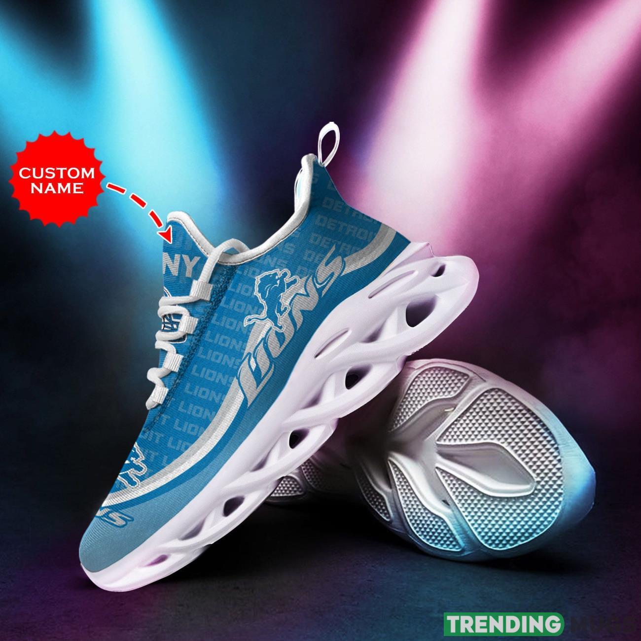 Detroit Lions Custom Personalized Max Soul Sneakers Running Sports Shoes Ultra Sneakers Max Soul Detroit Lions Custom Personalized Max Soul Sneakers Running Sports Shoes Ultra Sneakers Max Soul