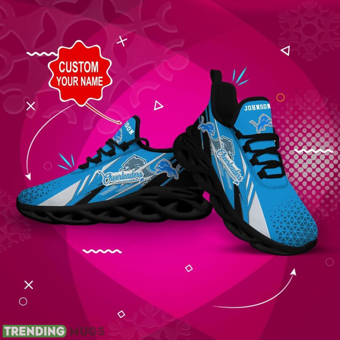 Detroit Lions NFL Max Soul Shoes Custom Name Sneakers Hot Trending Running Sneakers Max Soul Detroit Lions NFL Max Soul Shoes Custom Name Sneakers Hot Trending Running Sneakers Max Soul