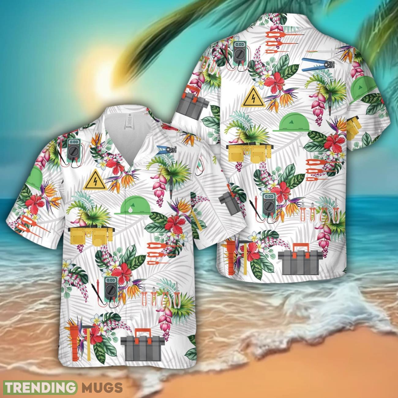 Electrician tools 3D Hawaiian Shirt Summer Vacation Gift Product Photo 1 Electrician tools 3D Hawaiian Shirt Summer Vacation Gift Product Photo 1