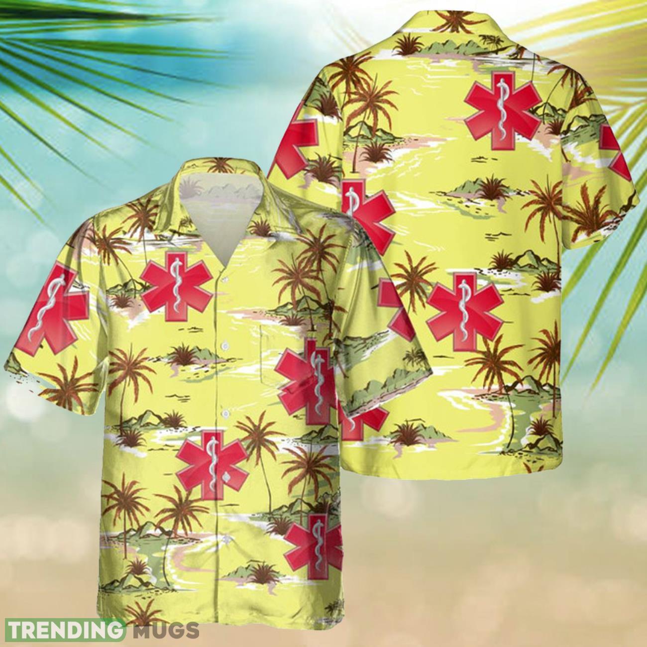 EMT Yellow Hawaiian Shirt Gift Ideas For Summer Product Photo 1