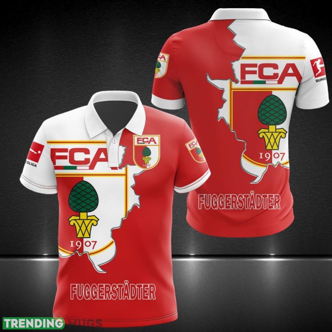 FC Augsburg All Over printed 3D Polo Shirt Limited Design For Fans Product Photo 1 FC Augsburg All Over printed 3D Polo Shirt Limited Design For Fans Product Photo 1