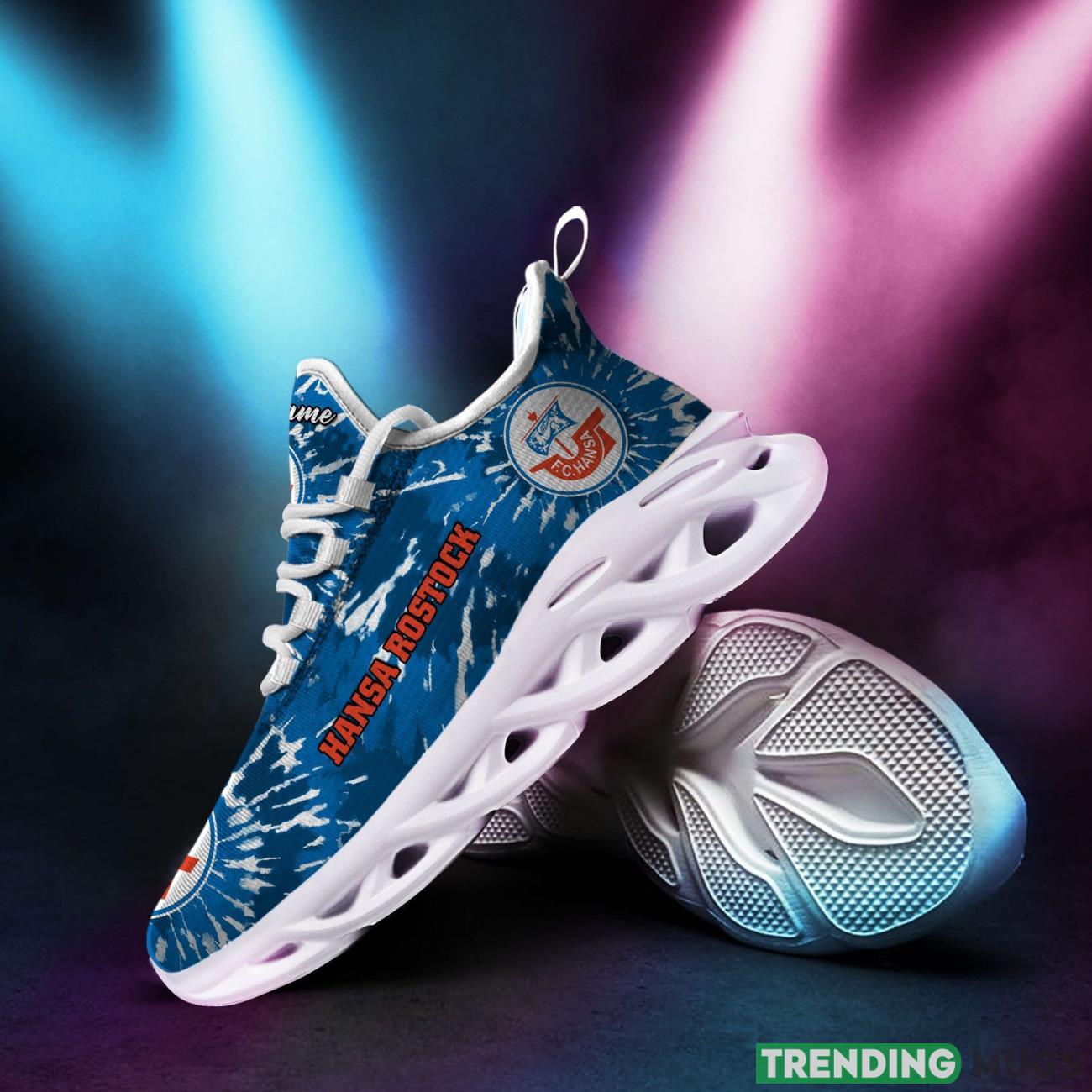 FC Hansa Rostock Custom Name Tie Dye Max Soul Sneaker Shoes For Fans For Men Women Max Soul FC Hansa Rostock Custom Name Tie Dye Max Soul Sneaker Shoes For Fans For Men Women Max Soul