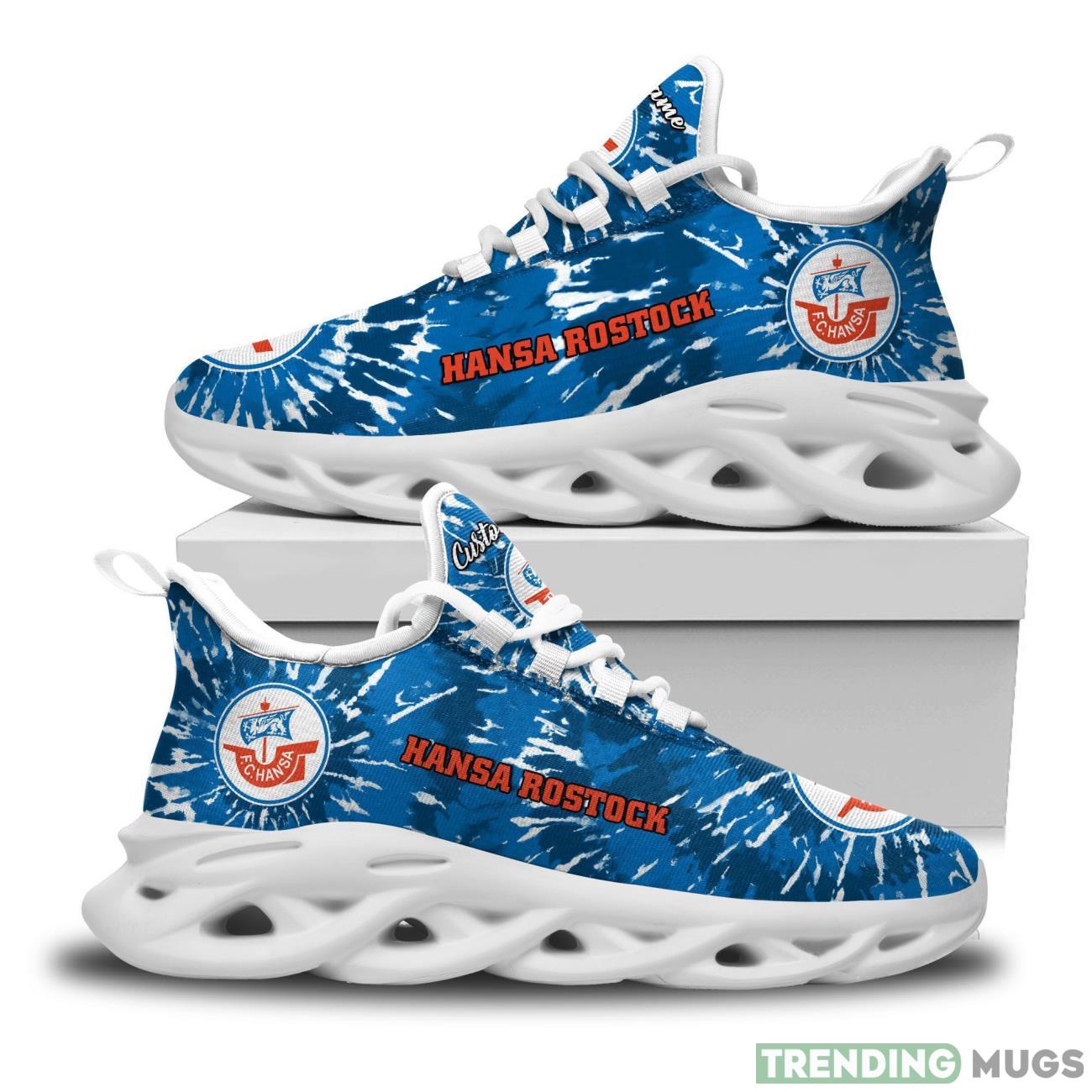 FC Hansa Rostock Custom Name Tie Dye Max Soul Sneaker Shoes For Fans For Men Women Max Soul FC Hansa Rostock Custom Name Tie Dye Max Soul Sneaker Shoes For Fans For Men Women Max Soul