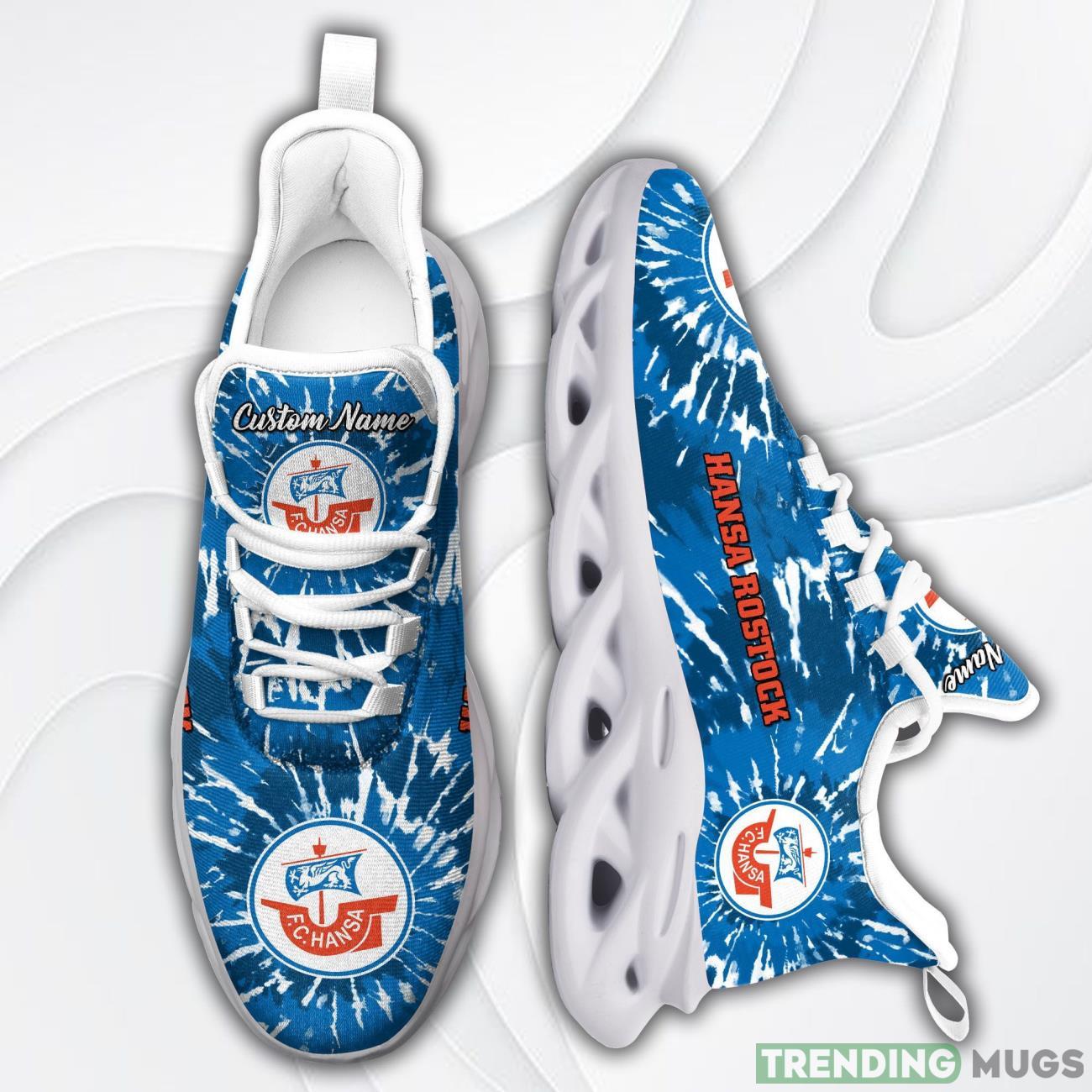 FC Hansa Rostock Custom Name Tie Dye Max Soul Sneaker Shoes For Fans For Men Women Max Soul FC Hansa Rostock Custom Name Tie Dye Max Soul Sneaker Shoes For Fans For Men Women Max Soul