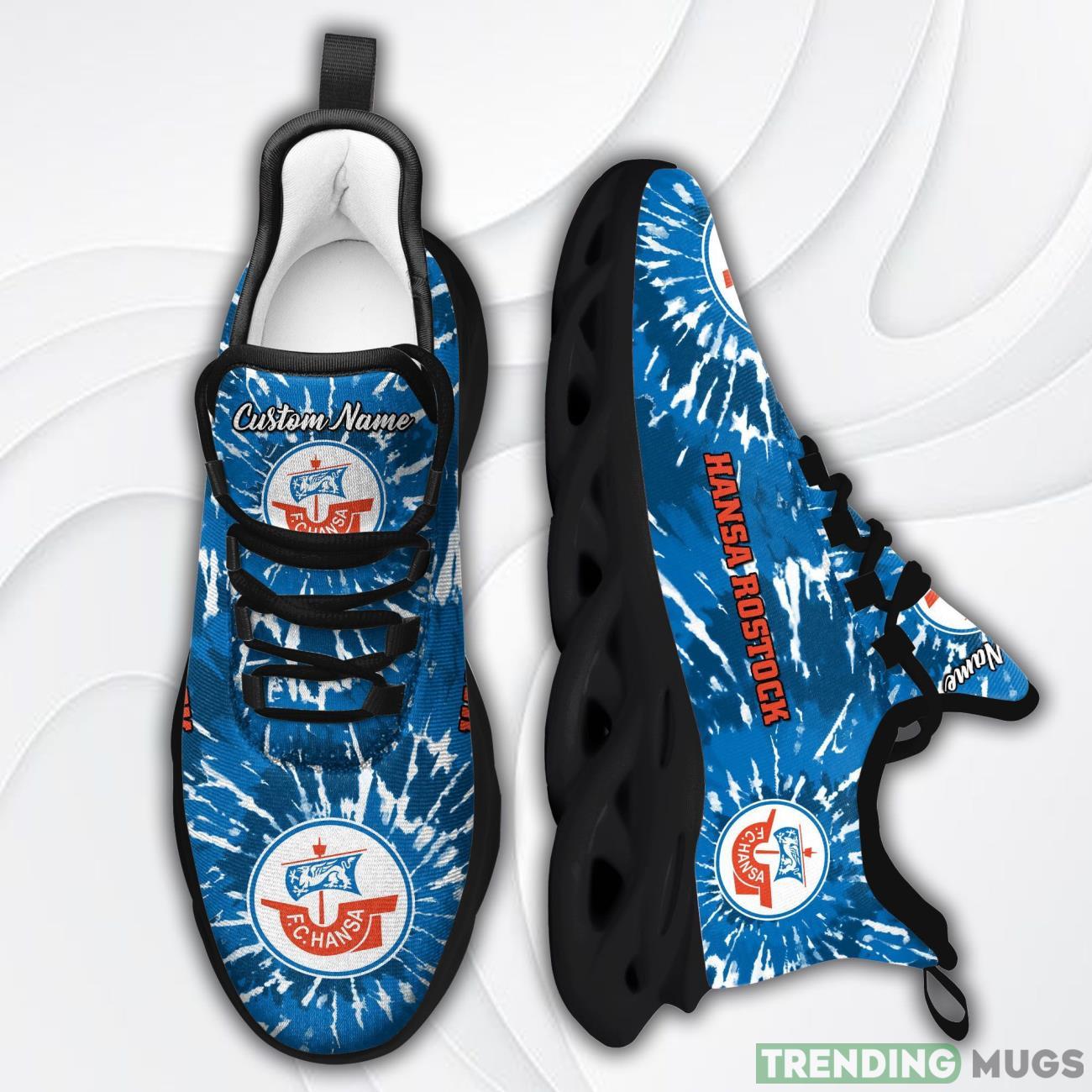 FC Hansa Rostock Custom Name Tie Dye Max Soul Sneaker Shoes For Fans For Men Women Max Soul FC Hansa Rostock Custom Name Tie Dye Max Soul Sneaker Shoes For Fans For Men Women Max Soul