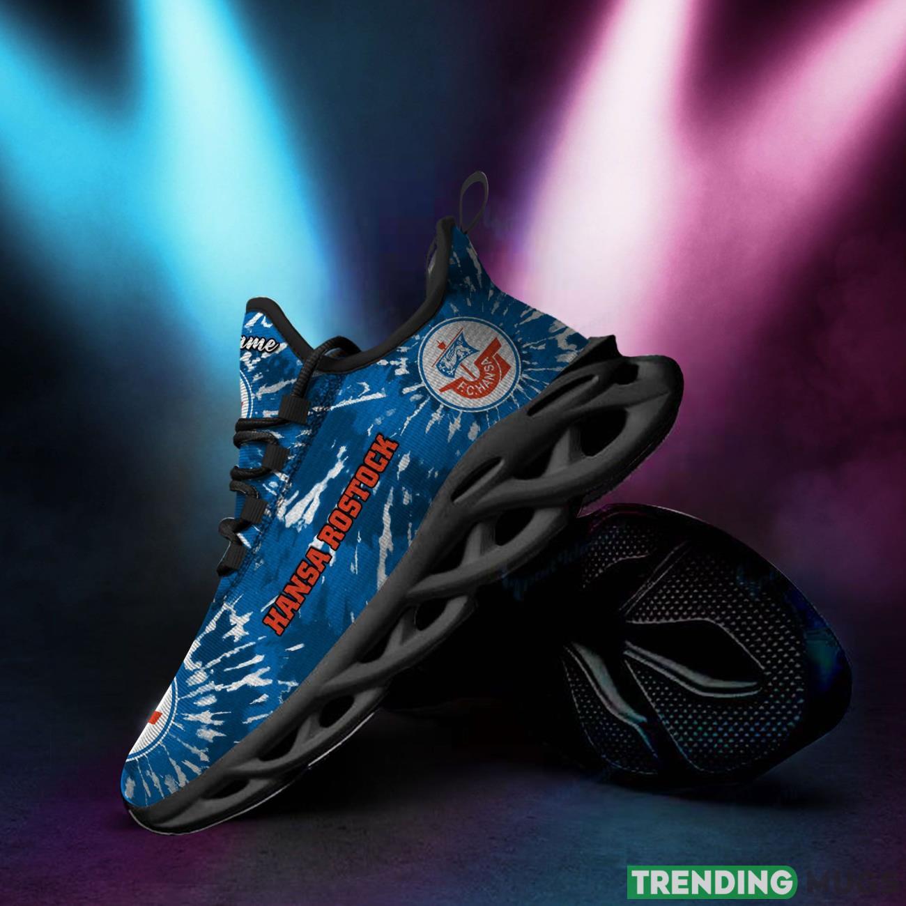 FC Hansa Rostock Custom Name Tie Dye Max Soul Sneaker Shoes For Fans For Men Women Max Soul FC Hansa Rostock Custom Name Tie Dye Max Soul Sneaker Shoes For Fans For Men Women Max Soul
