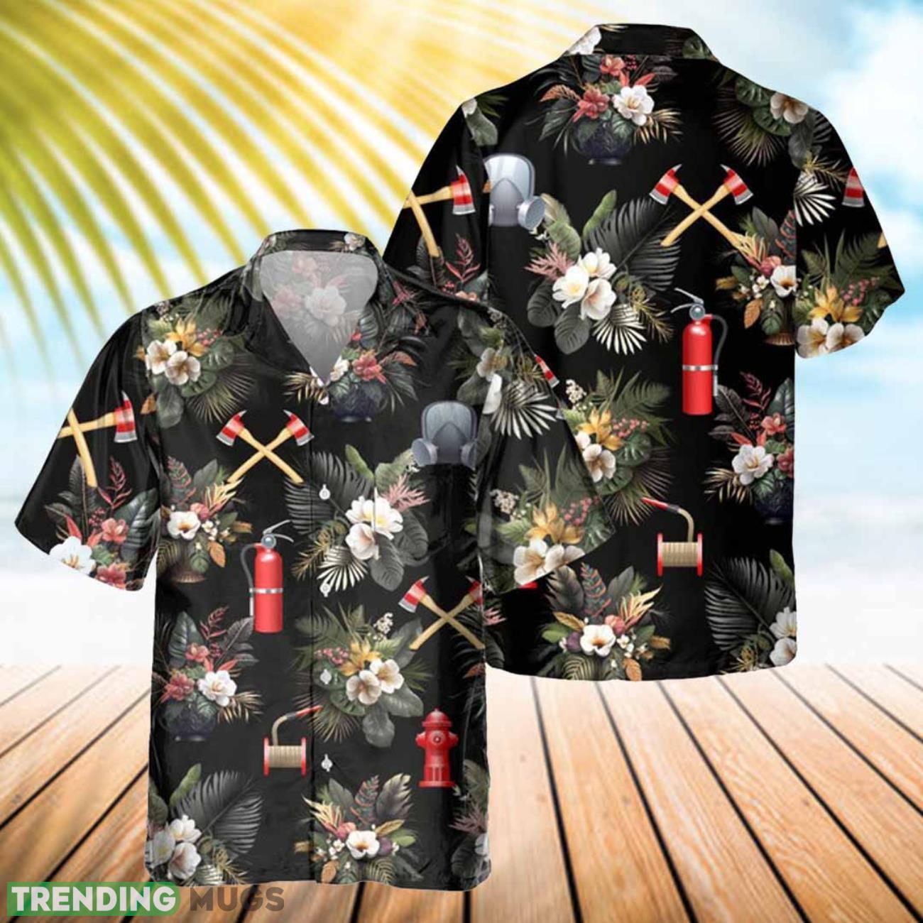 Firefighter 3D Printed Tropical Hawaiian Shirt 3D Printed Gift Ideas For Summer Product Photo 1 Firefighter 3D Printed Tropical Hawaiian Shirt 3D Printed Gift Ideas For Summer Product Photo 1