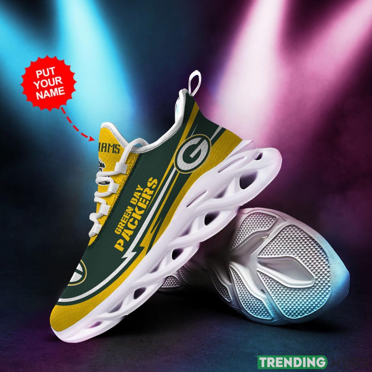 Green Bay Packers Custom Personalized Max Soul Sneakers Running Sports Shoes Ultra Sneakers Max Soul Green Bay Packers Custom Personalized Max Soul Sneakers Running Sports Shoes Ultra Sneakers Max Soul