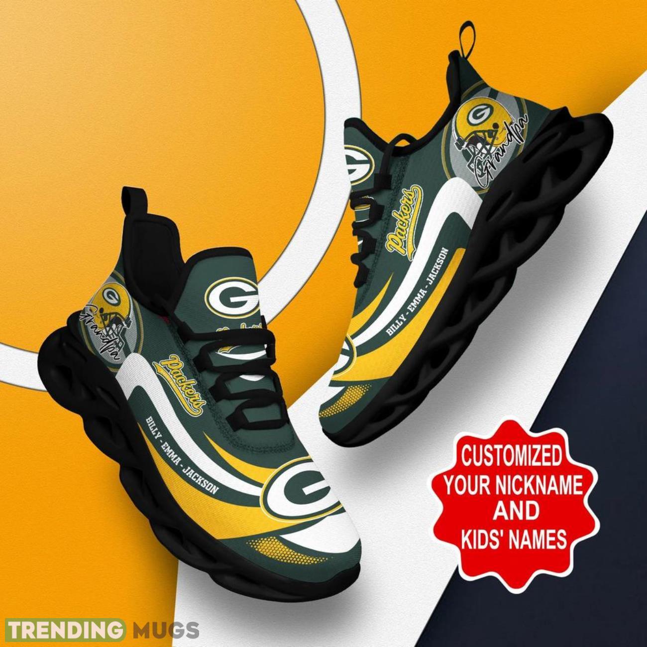 Green Bay Packers NFL Logo Sport Team Max Soul Shoes Custom Name Sneakers Trending Product Photo 1 Green Bay Packers NFL Logo Sport Team Max Soul Shoes Custom Name Sneakers Trending Product Photo 1