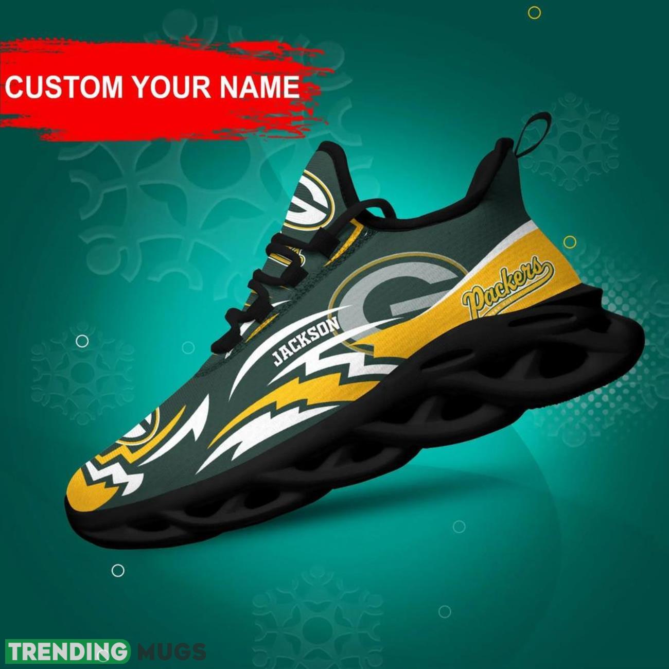 Green Bay Packers NFL Logo Sport Team Max Soul Shoes Sneakers Clunky Shoes Custom Name Personalized Gifts Product Photo 1 Green Bay Packers NFL Logo Sport Team Max Soul Shoes Sneakers Clunky Shoes Custom Name Personalized Gifts Product Photo 1