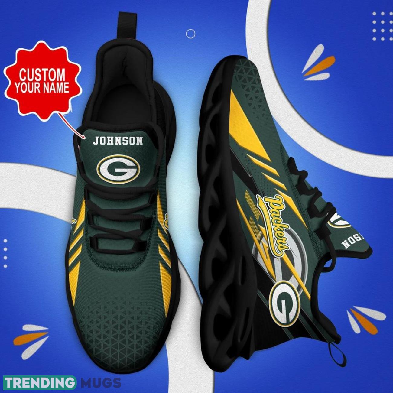 Green Bay Packers NFL Max Soul Sneakers Personalize Shoes For Fans Men Women Sport Running Shoes Product Photo 1
