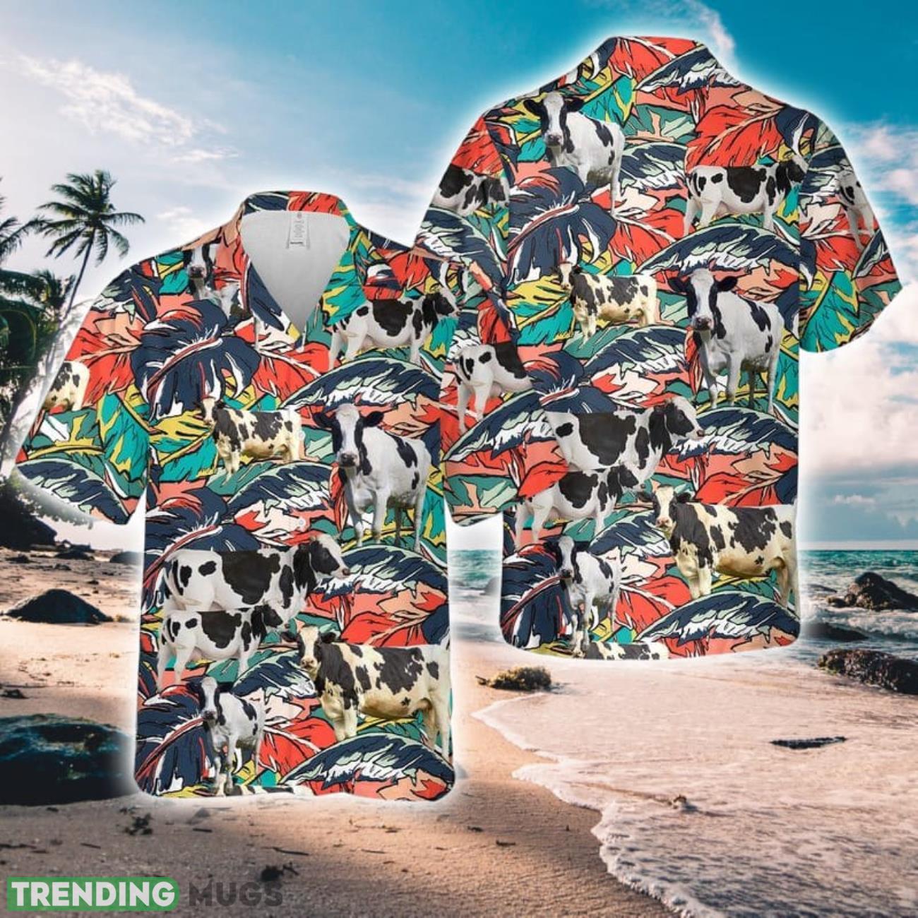 Holstein Friesian Cattle Tropical Hawaiian Shirt Unique Gift Product Photo 1 Holstein Friesian Cattle Tropical Hawaiian Shirt Unique Gift Product Photo 1