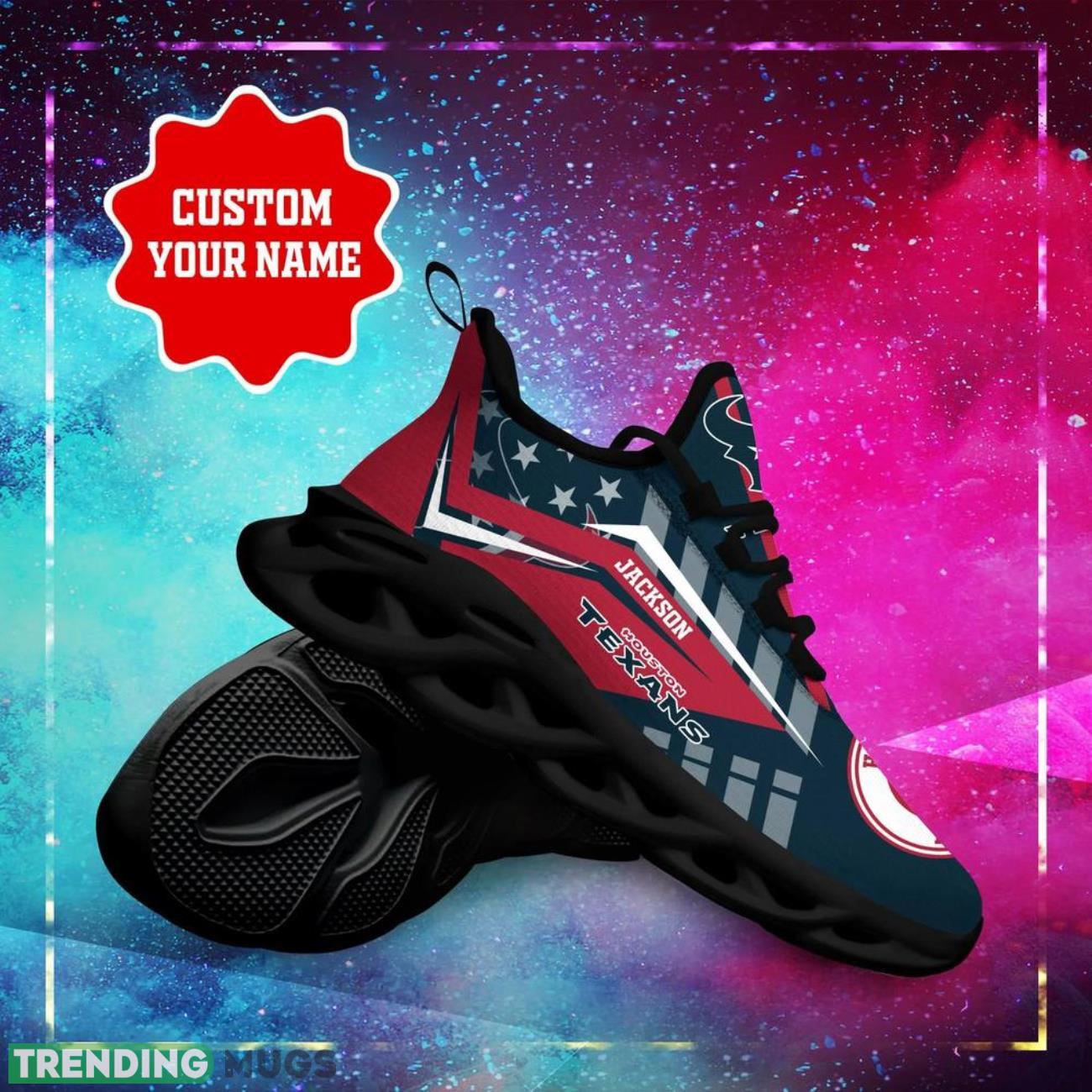 Houston Texans NFL Logo Sport Team Max Soul Shoes Custom Name Sneakers Hot Trending Personalized Gifts Max Soul Houston Texans NFL Logo Sport Team Max Soul Shoes Custom Name Sneakers Hot Trending Personalized Gifts Max Soul