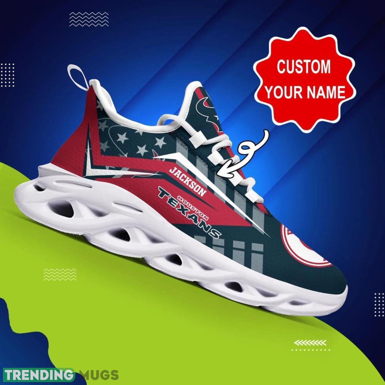 Houston Texans NFL Logo Sport Team Max Soul Shoes Custom Name Sneakers Hot Trending Personalized Gifts Max Soul Houston Texans NFL Logo Sport Team Max Soul Shoes Custom Name Sneakers Hot Trending Personalized Gifts Max Soul