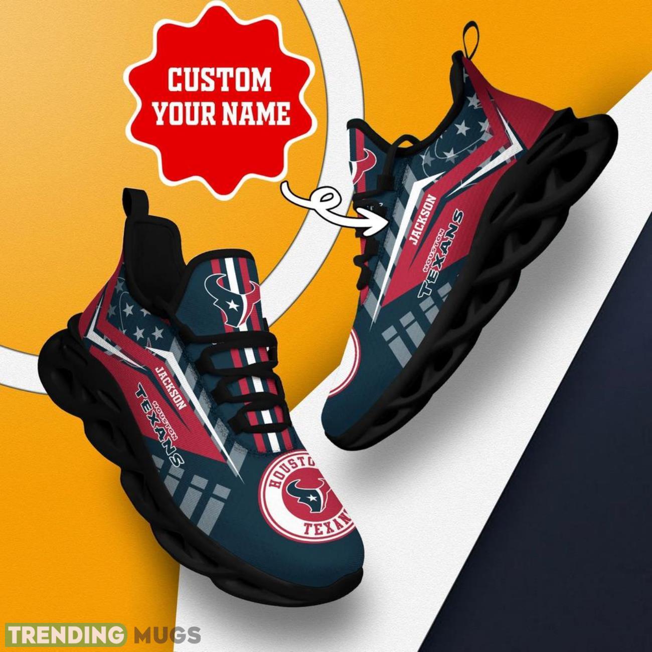 Houston Texans NFL Logo Sport Team Max Soul Shoes Custom Name Sneakers Hot Trending Personalized Gifts Max Soul Houston Texans NFL Logo Sport Team Max Soul Shoes Custom Name Sneakers Hot Trending Personalized Gifts Max Soul