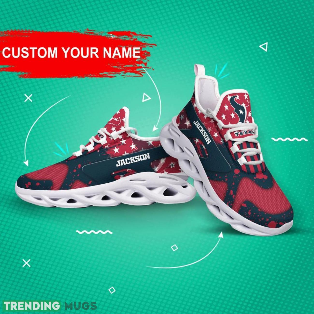 Houston Texans NFL Logo Sport Team Max Soul Shoes Sneakers Clunky Shoes Custom Name Personalized Gifts Max Soul Houston Texans NFL Logo Sport Team Max Soul Shoes Sneakers Clunky Shoes Custom Name Personalized Gifts Max Soul