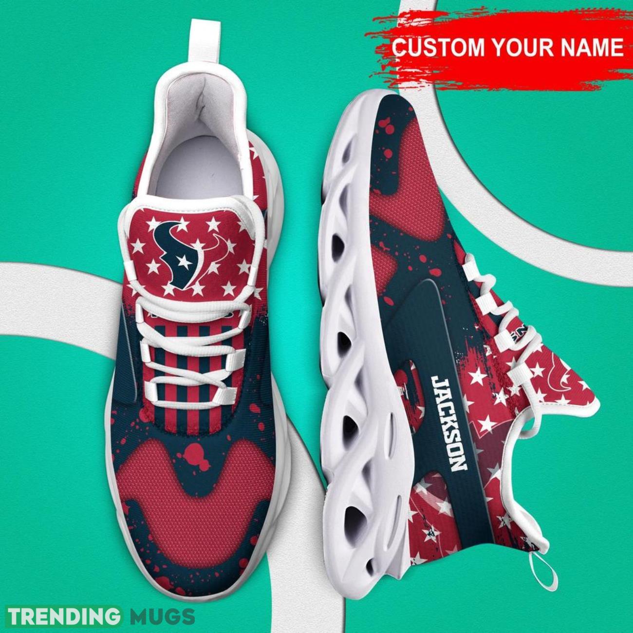 Houston Texans NFL Logo Sport Team Max Soul Shoes Sneakers Clunky Shoes Custom Name Personalized Gifts Max Soul Houston Texans NFL Logo Sport Team Max Soul Shoes Sneakers Clunky Shoes Custom Name Personalized Gifts Max Soul