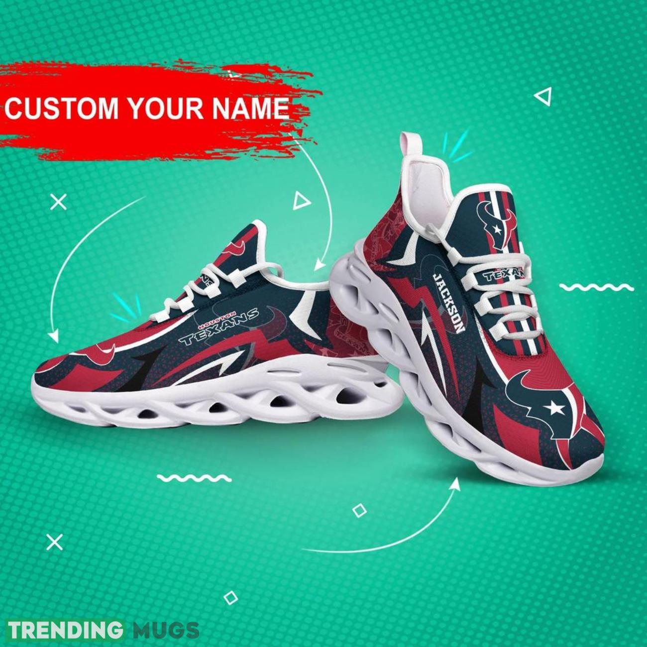 Houston Texans NFL Max Soul Shoes Custom Name Sneakers Hot Trending Running Sneakers Max Soul Houston Texans NFL Max Soul Shoes Custom Name Sneakers Hot Trending Running Sneakers Max Soul