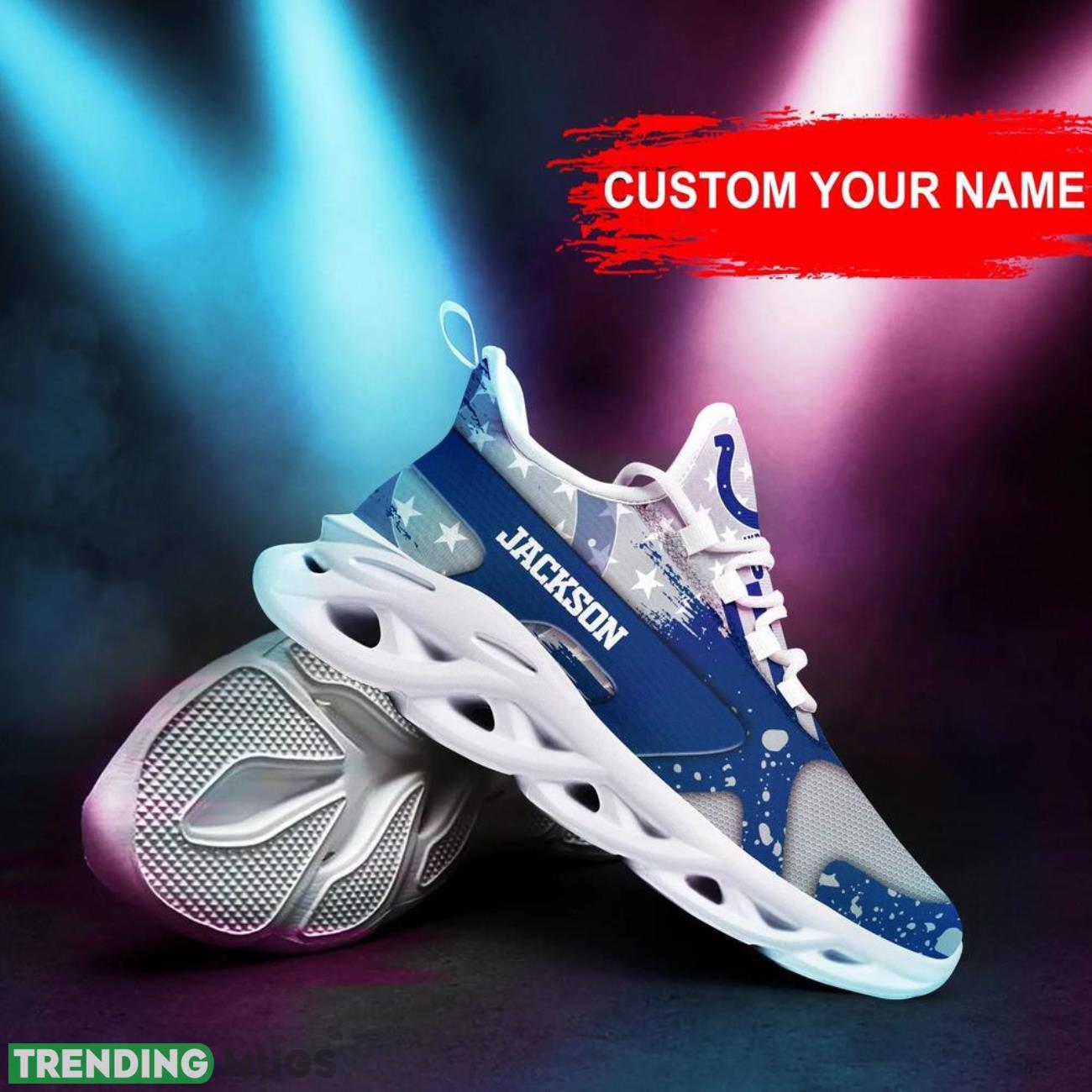 Indianapolis Colts NFL Logo Sport Team Max Soul Shoes Sneakers Clunky Shoes Custom Name Personalized Gifts Max Soul Indianapolis Colts NFL Logo Sport Team Max Soul Shoes Sneakers Clunky Shoes Custom Name Personalized Gifts Max Soul